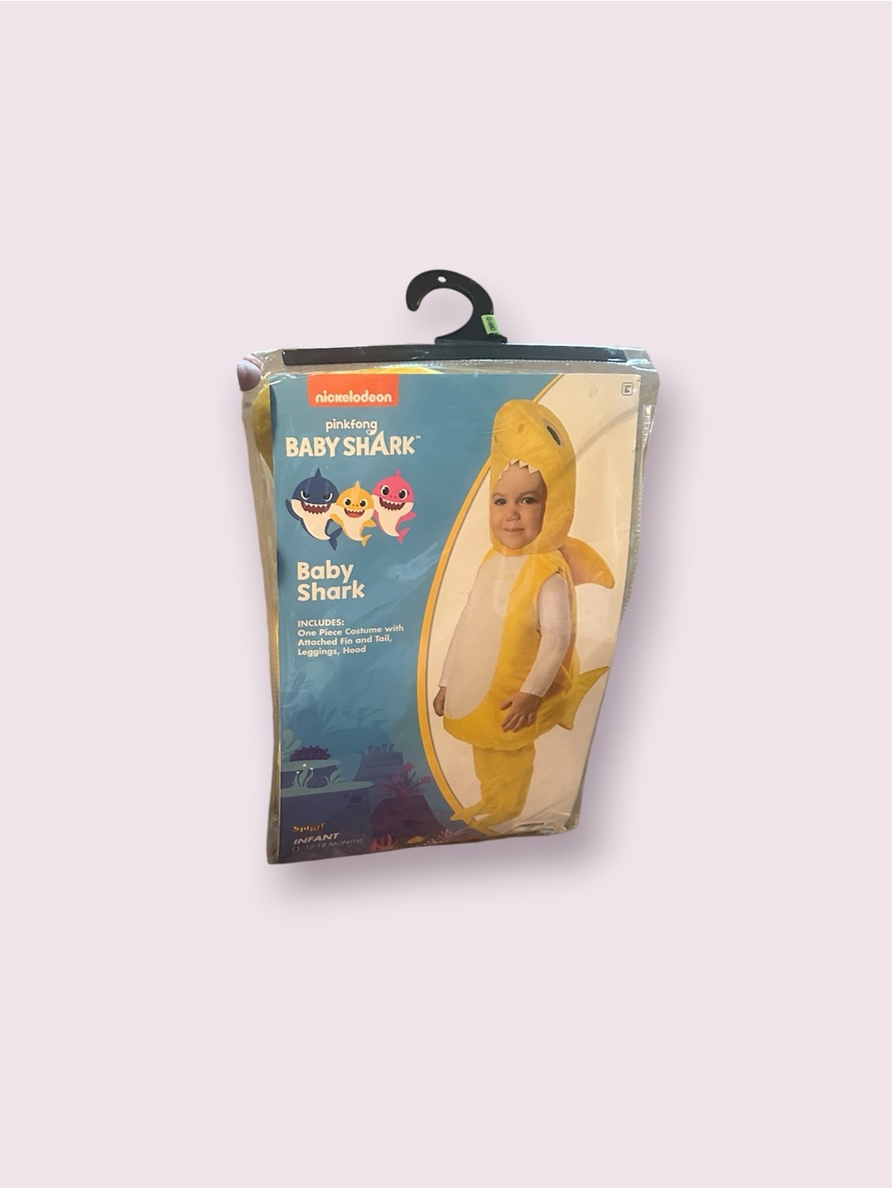 Nickelodeon Pinkfong Baby Shark Infant Yellow Halloween Costume Size 12-18 Mon